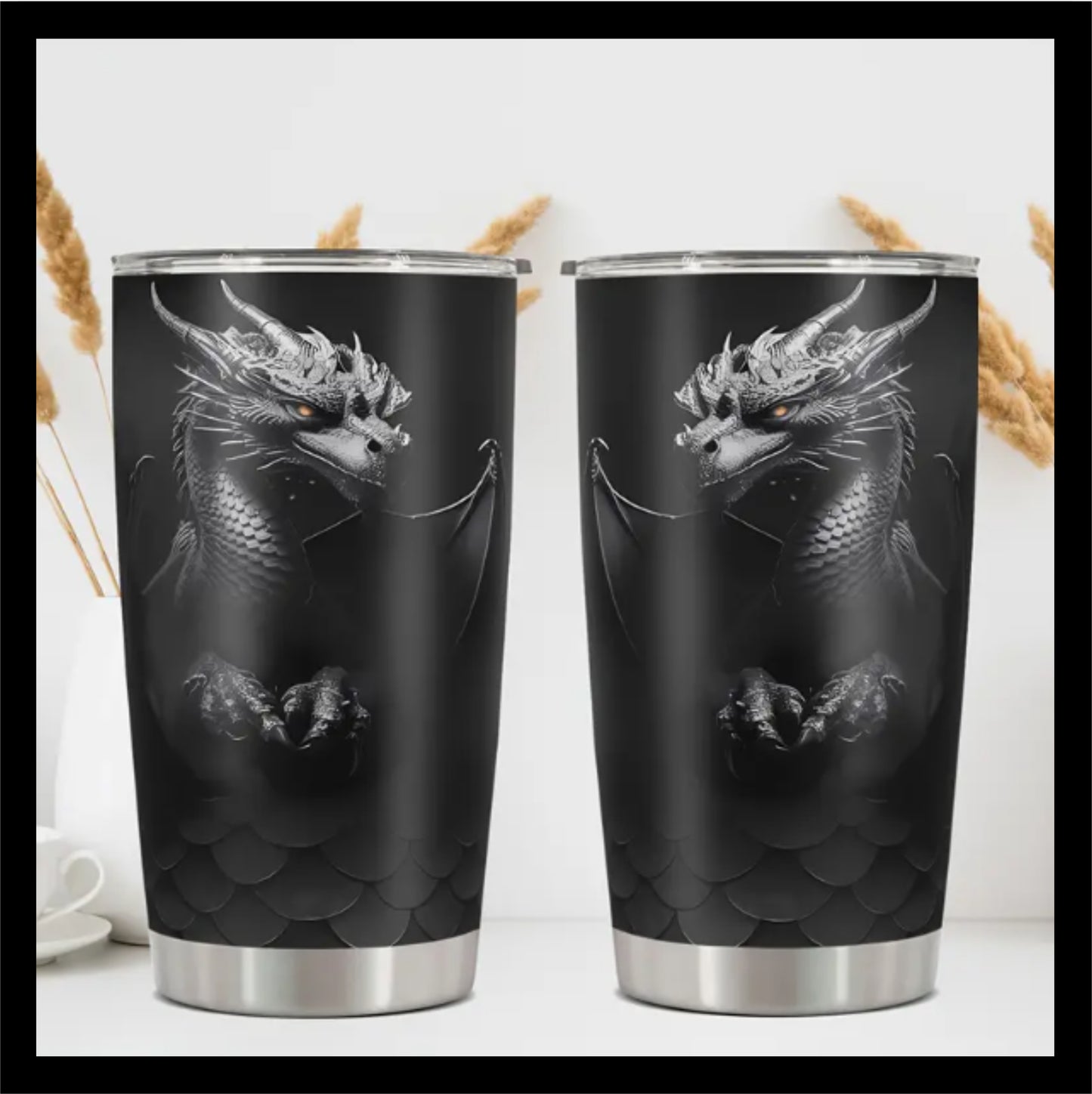 Stainless Steel Dragon Tumbler (1 unit)