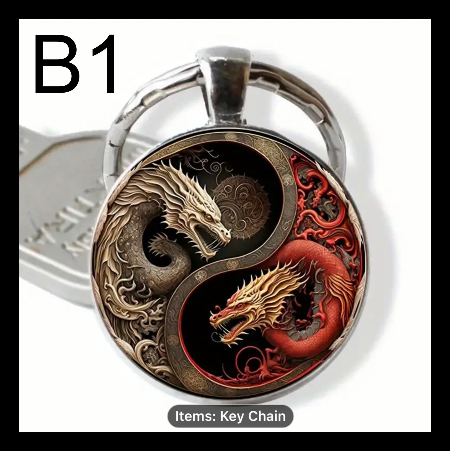 Yin Yang Keyring