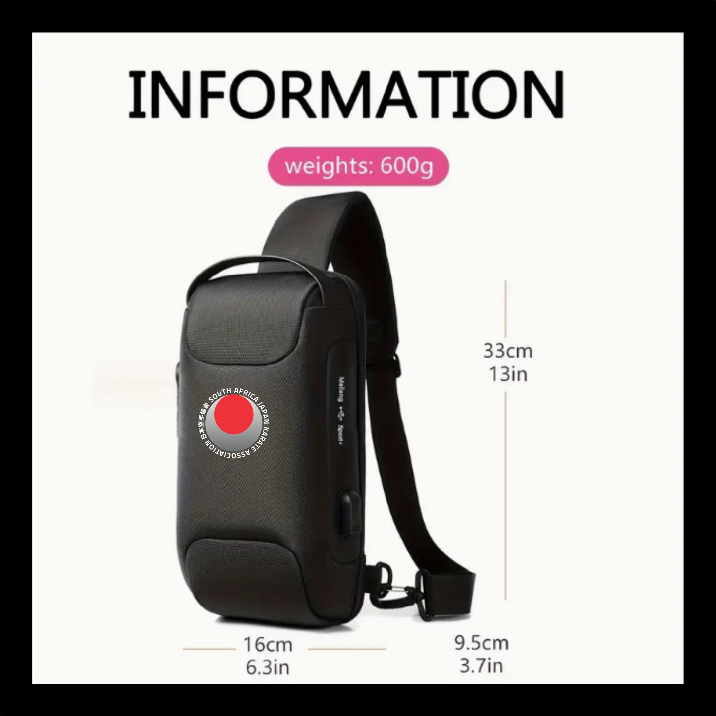 SA JKA Cross Body Anti Theft Travel Bag CB006