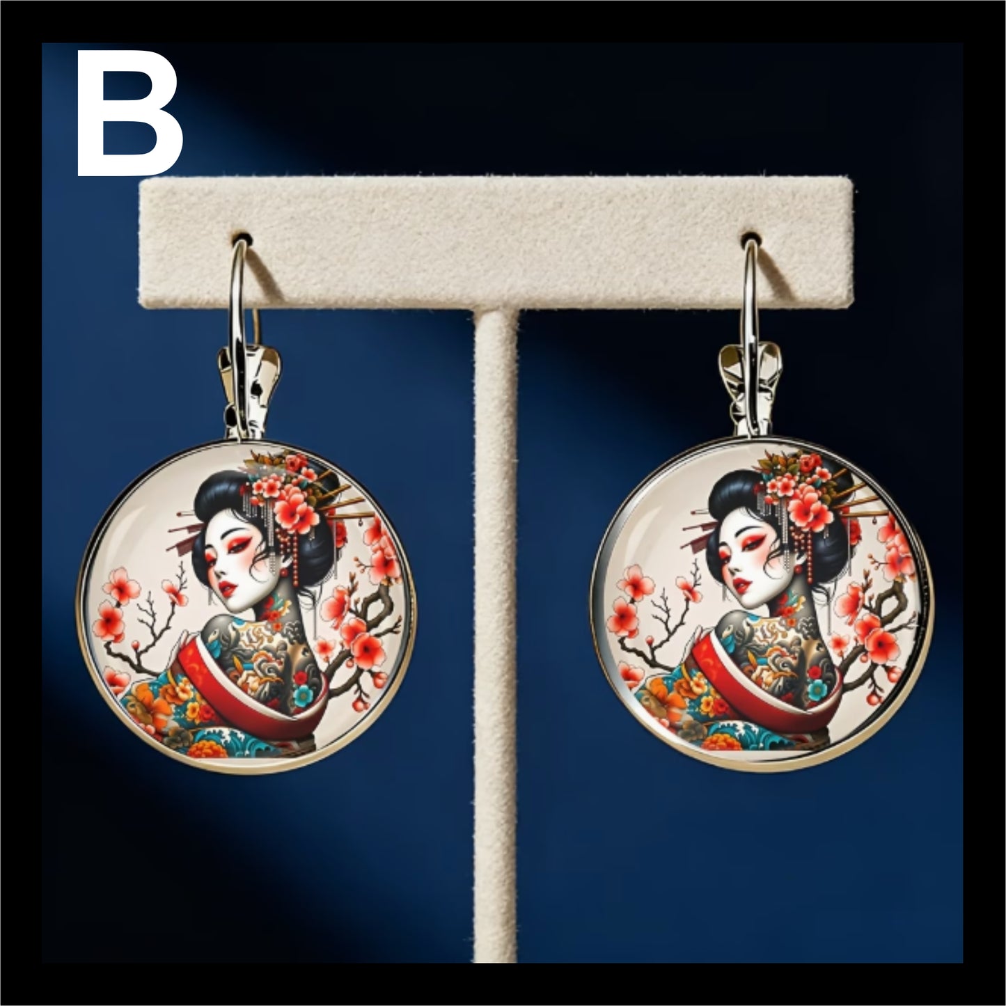 Geisha Theme Earrings MJ012