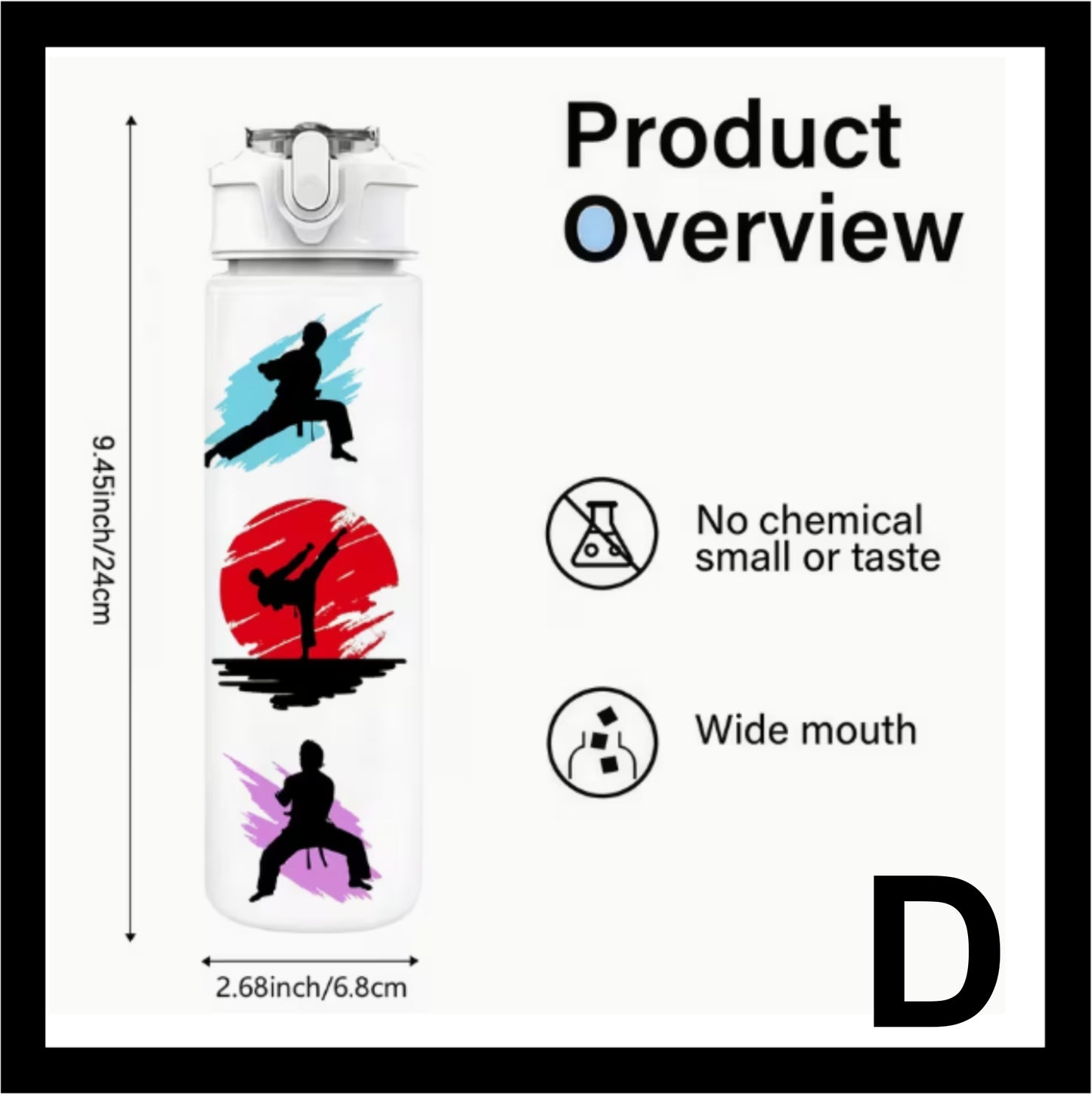 Plastic Water Bottle 1pc ME001