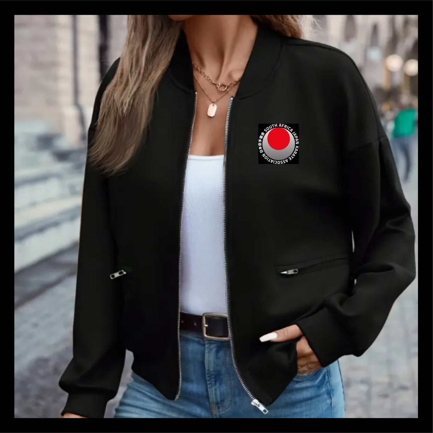 Ladies JKA Branded Stretch Bomber Jacket J019