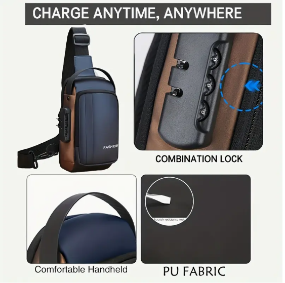 SA JKA Fashion Lockable Cross Body Bag CB007