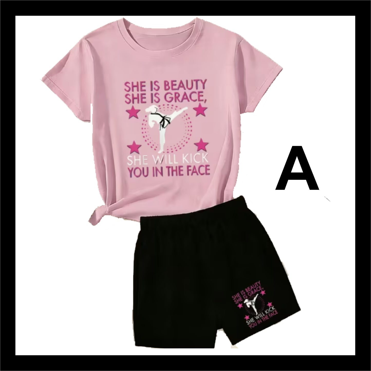 TShirt & Shorts Girls Combo TS303
