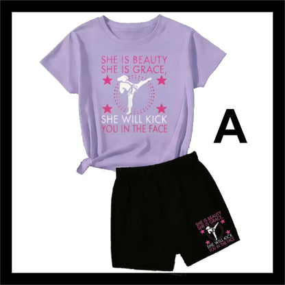 TShirt & Shorts Girls Combo TS303