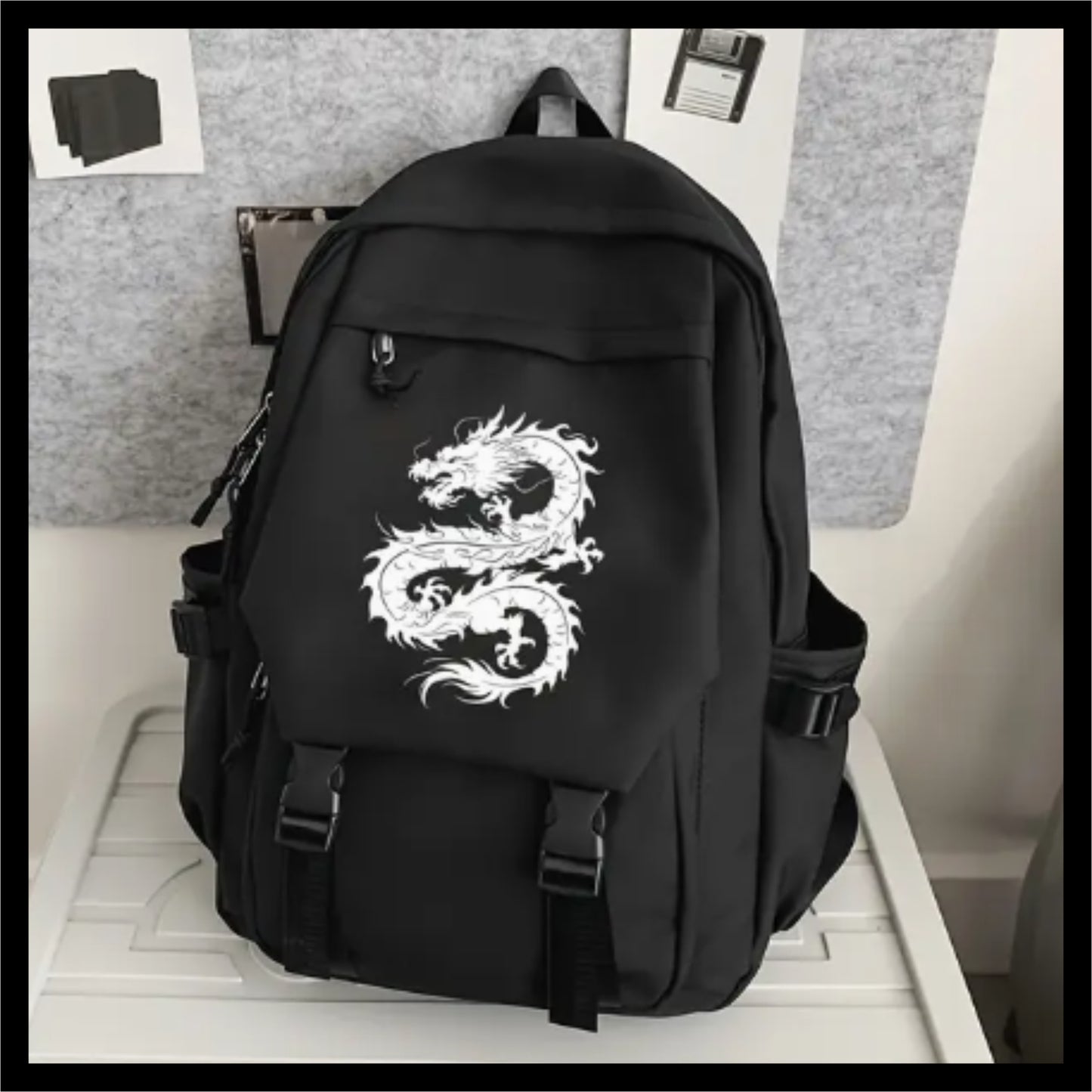 Dragon Print Backpack