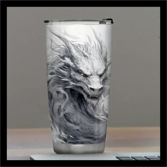 Stainless Steel Tumbler with Dragon Design