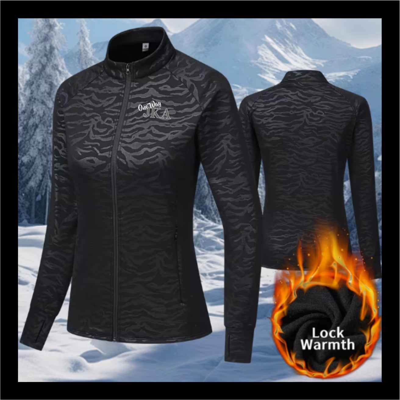 Ladies Zebra Thermal Fleece Jacket J016