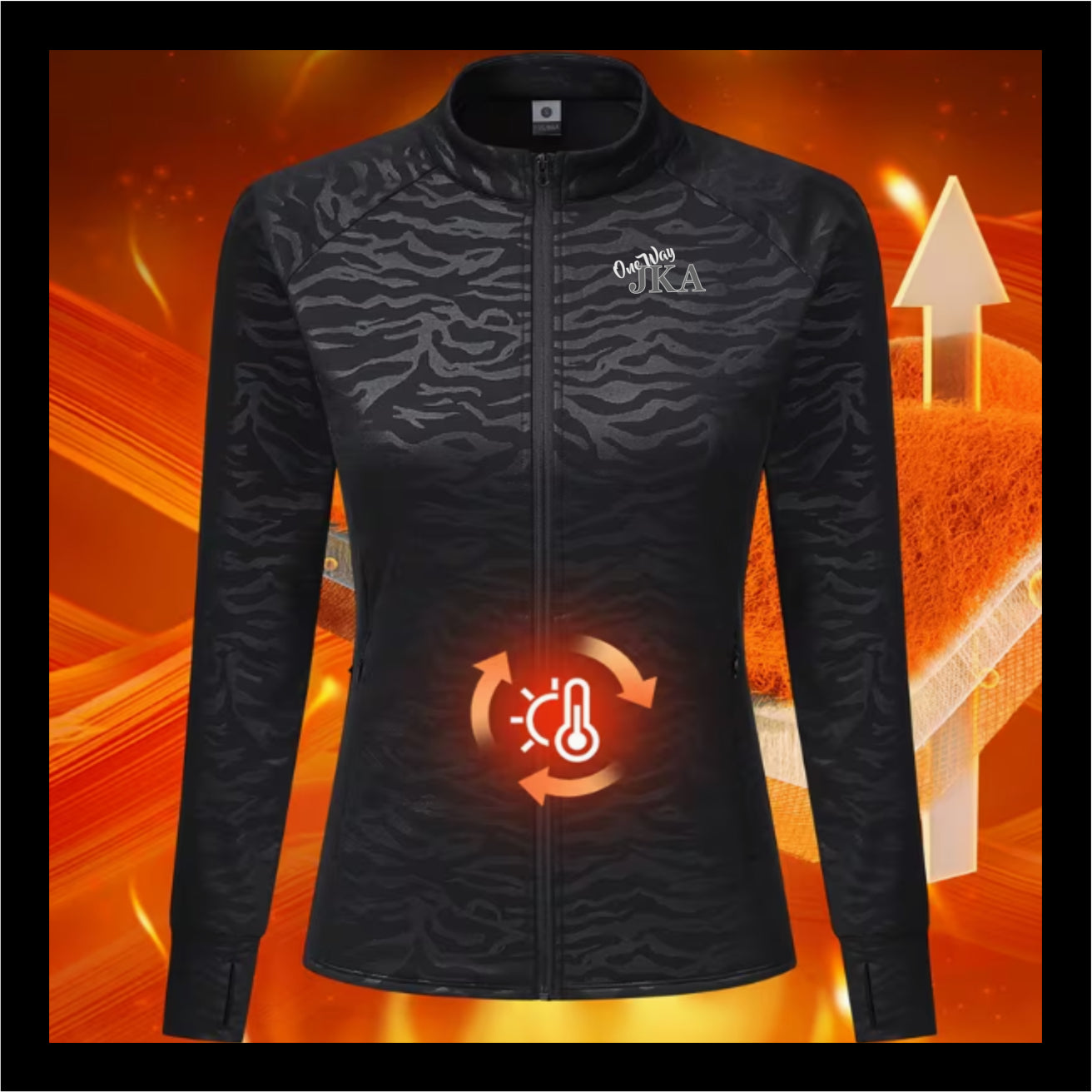 Ladies Zebra Thermal Fleece Jacket J016